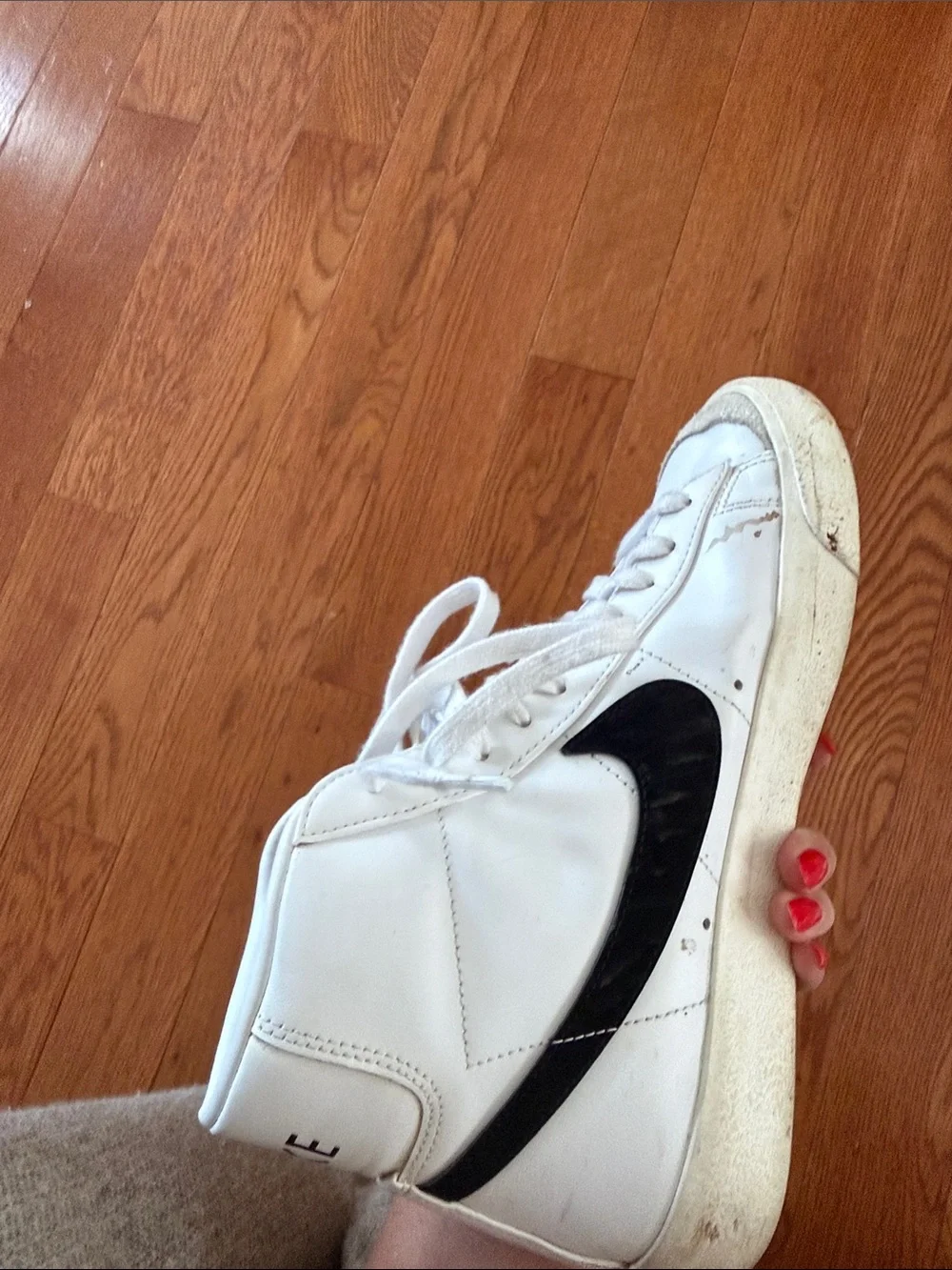 Nike white blazers